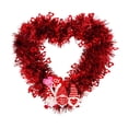 thumbnail image 1 of Valentine Heart Wreath,12IN Purple Red Love Shaped Tinsel Wreath,Foil Hearts and Love Sign,Red Valentine's Wreaths for Front Door,Valentines Day Decoration,No lights, 1 of 6
