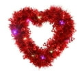 thumbnail image 1 of Valentine Heart Shaped Wreath for Front Door Decorative for Weddings and Holidays Festive Hanging Garland, 1 of 5
