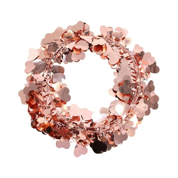 Valentine Heart Wreaths for Front Door,Valentines Day Decorations with Heart Tinsel Foil Love Hanging Gift for Anniversary Wedding Party Wall Window Mantel Decor