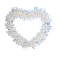 thumbnail image 1 of Valentine Heart Wreaths Red Purple Tinsel Wreaths with Foil Hearts Hanging Valentine's Day Decorations for Wedding Birthday Party Front Door Wall Window Mantel Decor (Whith), 1 of 7