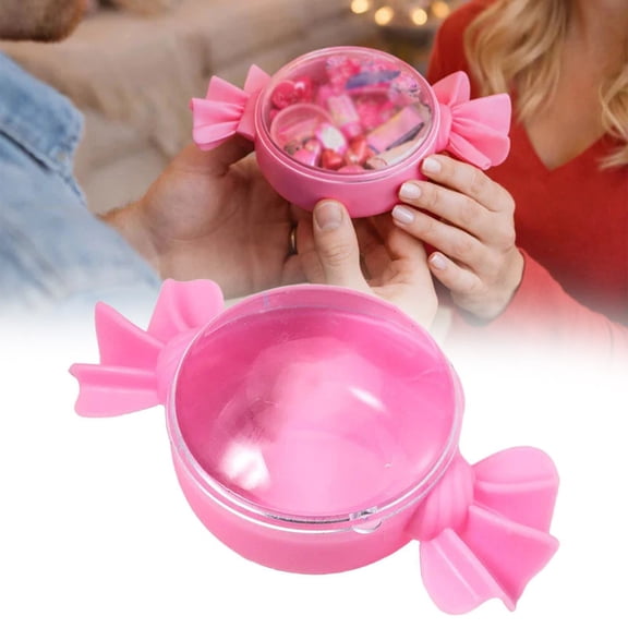 Valentine Hearts Filled Candy Box Case Plastic Container Heart Candy Holder Party Favors Birthday for Valentine's Day Exchange Presents Party Supplies Prizes Carnival