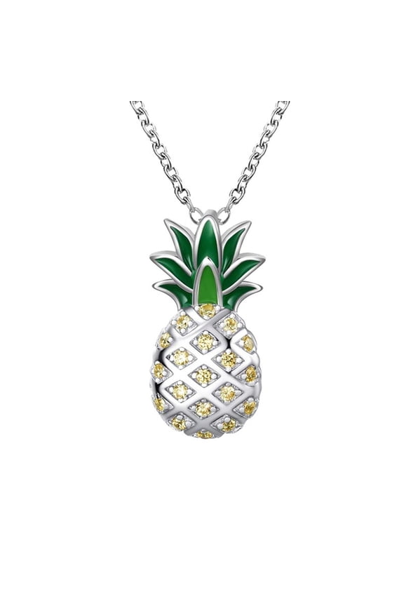 Valentine Jewelry Alloy Pineapple Necklace Gold Plated Pendant, Jewelry Gift For Women Necklace for Women Jewelry Gifts