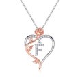 thumbnail image 1 of Valentine Jewelry Initial Heart Necklace Heart Letter Necklace Personalized Monogram Necklace 1 Pc Chain Necklaces for Men Women Classic Cool Chain Necklace Jewelry Gift, 1 of 5