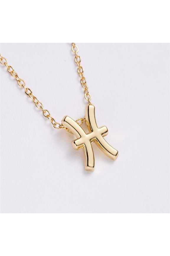 Valentine Jewelry Symbolic Version Of The Twelve Constellation Alloy Paper Card Clavicle Necklace Necklace for Women Romantic Jewelry Gift for Women Birthday Valentine's Day