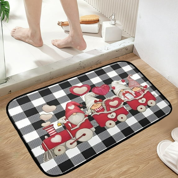 Valentine Kitchen Rug Non-Slip Washable Kitchen Mat Soft Absorbent Carpet Welcome Mats for Indoor,Entryway,Floor,Sink,Bathroom,Laundry Home Festival Decor