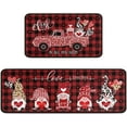 thumbnail image 1 of Valentine Kitchen Rugs Sets of 2 Valentines Day Kitchen Mats Home Kitchen Decor Truck Gnome Kitchen Floor Mat, 1 of 6