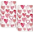 thumbnail image 1 of Valentine Kitchen Towel Watercolor Heart Dish Towel 18 x 26 Inch Red Pink Hand Drying Tea Towel for Cooking Baking Party Supplies, 2Pcs, 1 of 6