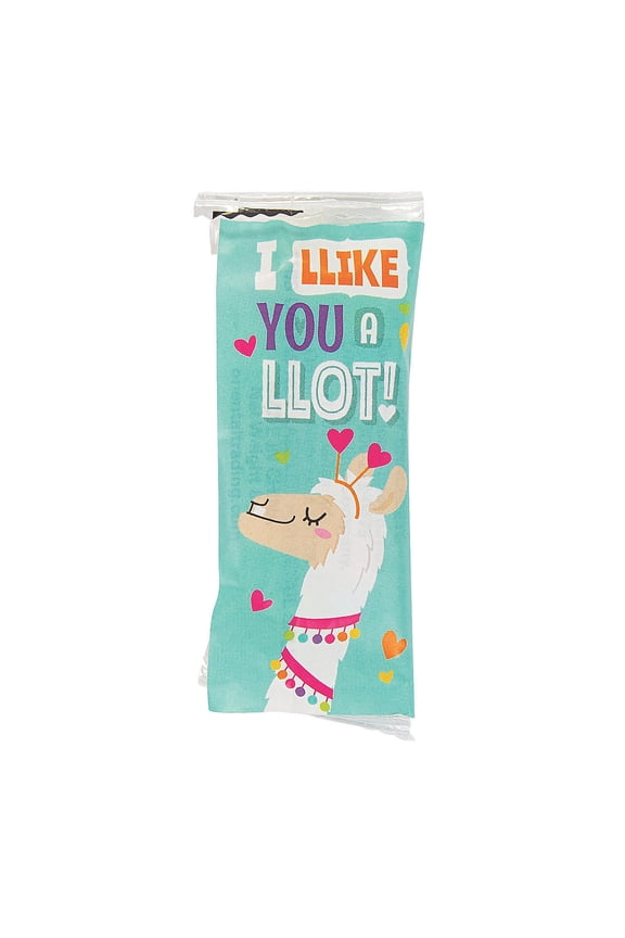 Valentine Llama Stretchable Candy Bracelets with Sticker, Edibles, Valentine's Day, 48 Pieces