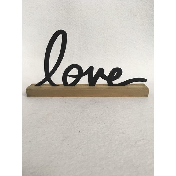 Valentine Love Written In Script Block Sitter