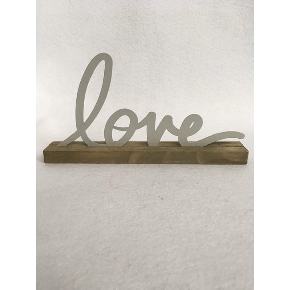 Valentine Love Written In Script Block Sitter