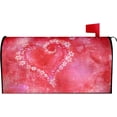thumbnail image 1 of Valentine Mailbox Covers Magnetic Standard Size 21" Lx 18" W Romantic Heart Flower Mailbox Cover Mailbox Wraps Mailbox Decals Post Letter Box Cover for Holiday Garden Yard Decor, 1 of 6