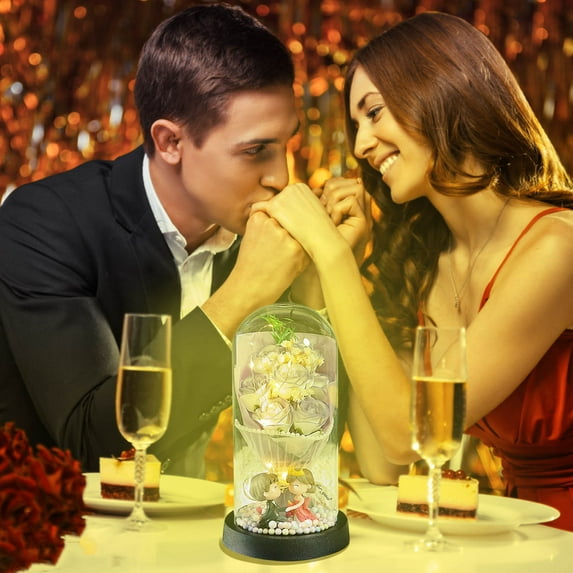 Valentine Mantel Decor Center Table Ornament, Roses Decoration, Valentine Home Decor Valentine's Day Decor, Table Decoration Valentines Day Ornament(1PC)