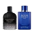 thumbnail image 1 of Valentine Milano&Aqua Deep Blue Cologne for Men, Perfumes Dulces Cítricos para Hombre, Masculine Woody Scent, Aquatic Notes of Musk 100ml*2, 1 of 7