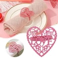thumbnail image 1 of Valentine Napkin Rings,Heart Napkin Rings,Hollow-Out Heart Napkin Rings Table Decorations Heart Napkin Holders for Valentine's Day Wedding Anniversary Family Party Table Decoration(Pink), 1 of 9