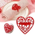 thumbnail image 1 of Valentine Napkin Rings,Heart Napkin Rings,Hollow-Out Heart Napkin Rings Table Decorations Heart Napkin Holders for Valentine's Day Wedding Anniversary Family Party Table Decoration(Red), 1 of 9