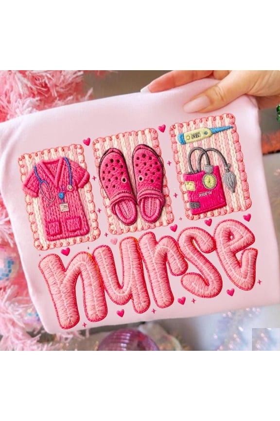 Valentine Nurse Embroidery , Cupid's Favorite Nurse Design, Valentines Day Shirt Sublimation, Coquette Bow, Heart , Cute for Nurse RN