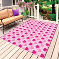 thumbnail image 1 of Valentine Outdoor Rug for Patio/Deck/Porch, Non-Slip Large Area Rug 5 x 8 Ft, Pink Love Heart Farmhouse Plaid Indoor Outdoor Rugs Washable Area Rugs, Reversible Camping Rug Carpet Runner, 1 of 8