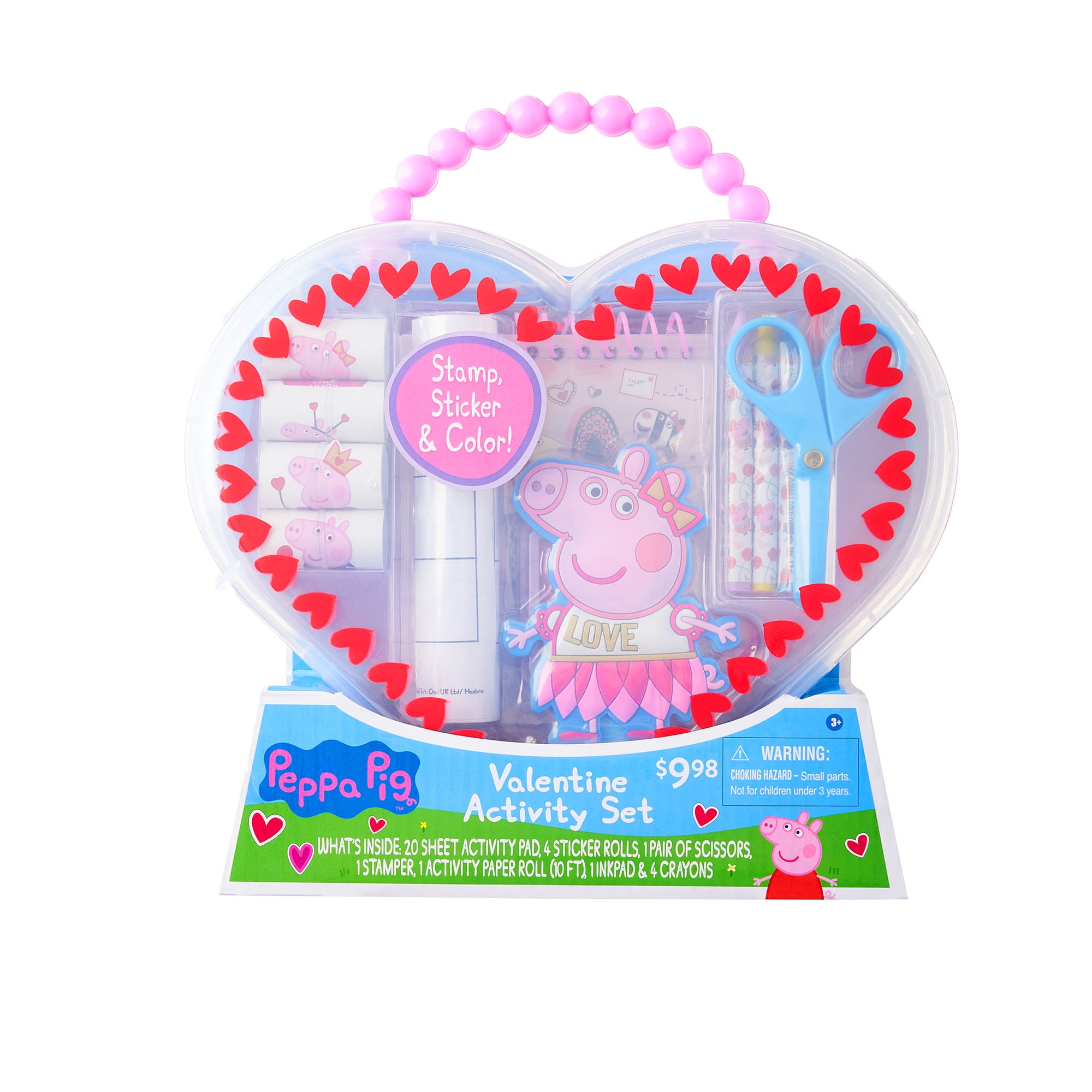 Valentine Peppa Pig Deluxe Activity Heart, (32 Piece)