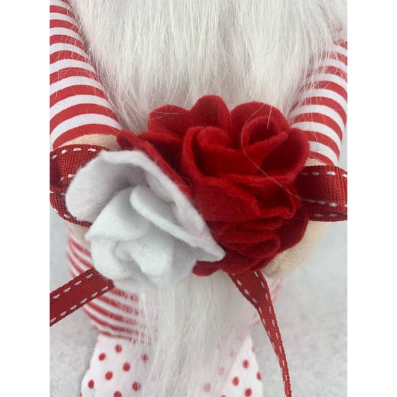 Valentine Plush Gnome Holding Heart or Flowers