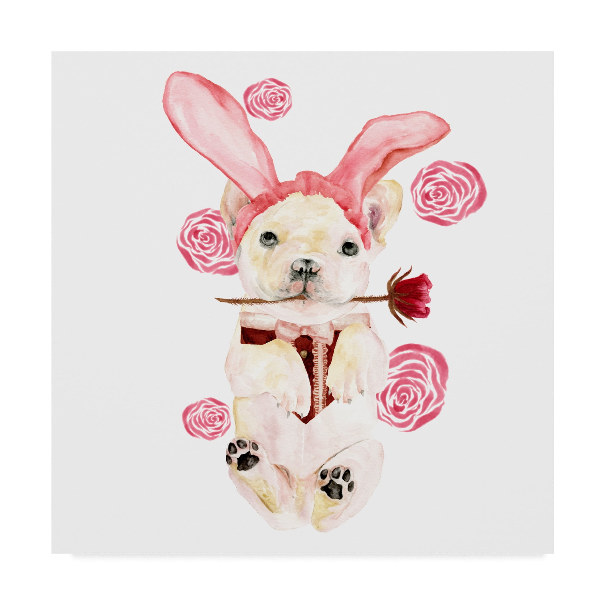 Valentine Puppy I' Canvas Art by Melissa Wang