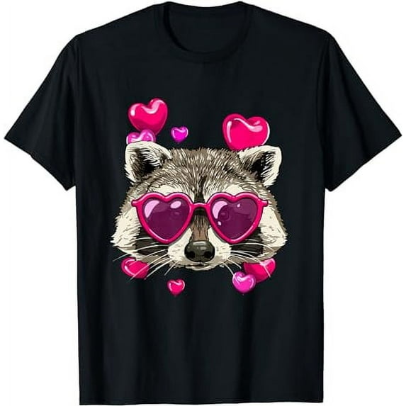 Valentine Raccoon Shirt Trash Panda Heart Raccoon Lover T-Shirt