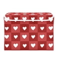 thumbnail image 1 of Valentine Red Checkerboard with White Hearts Foldable Storage Bins with Lids Handles Collapsible Storage Containers Tote Boxes 16.5 x 12.6 x 11.8 inches, 1 of 7