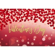 Valentine Red Rose Backdrop Customize Gold Text Flower Banner Wedding Festival Party Props Adult Festival Background