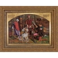 thumbnail image 1 of Valentine Rescuing Sylvia from Proteus 34x28 Large Gold Ornate Wood Framed Canvas Art by William Holman Hunt, 1 of 2