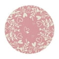 thumbnail image 1 of Valentine Round Placemats Round Heart Pattern Table Mats for Wedding Holiday Anniversary Dining Decoration Party Supplies (E), 1 of 6