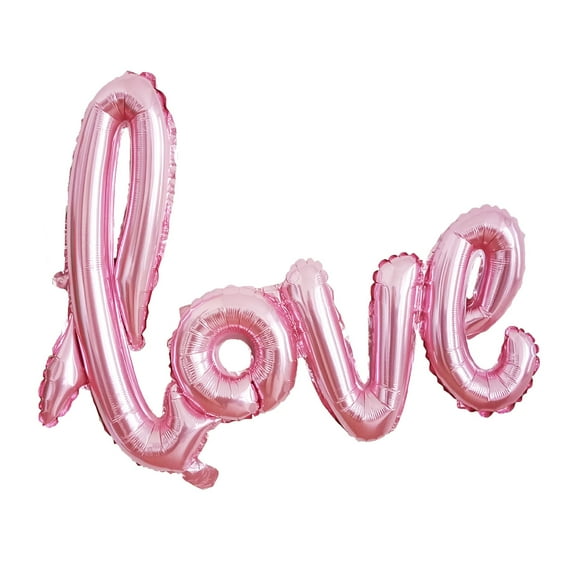 Valentine'S Day Balloon Decoration,Love Letter Foil Balloons,Romantic Wedding Proposal Love Decorations,Anniversary & Valentine’S Day Party Decor,Valentine Weddings Celebration Wedding Decor(Pink)
