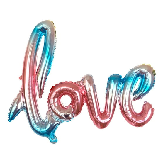 Valentine'S Day Balloon Decoration,Love Letter Foil Balloons,Romantic Wedding Proposal Love Decorations,Anniversary & Valentine'S Day Party Decor,Valentine Weddings Celebration Wedding Decor(Rainbow)