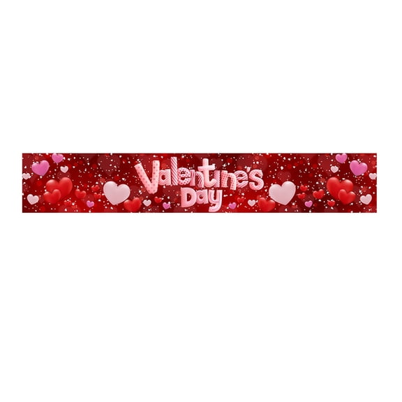 Valentine'S Day Banners Love Red Festive Festive Atmosphere Decorations Garden Party Hanging Flags Tapestries Valentines Day Decorations