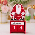 thumbnail image 1 of Valentine'S Day Calendar Decorations Wooden Desktop Ornaments Gnome Heart Calendars Party Supplies, 1 of 6
