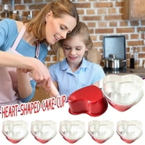 Valentine'S Day Couple Diy Baking Cake Heart Shaped Cup Lid Transparent Cover Bottom Box Used For Doesn'T Fade