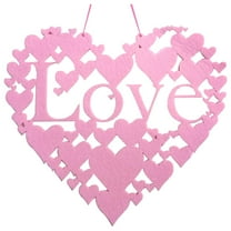 Valentine'S Day Doorplate-Happy Valentine'S Day Sign Farmhouses Decoration-Valentine'S Day Decoration Front Door Decoration--Valentine'S Day Home Decoration,Red