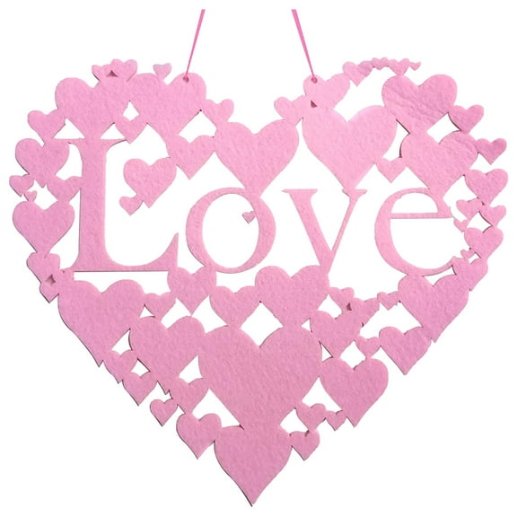 Valentine'S Day Doorplate-Happy Valentine'S Day Sign Farmhouses Decoration-Valentine'S Day Decoration Front Door Decoration--Valentine'S Day Home Decoration,Red