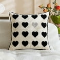 thumbnail image 1 of Valentine'S Day Embroidered Heart Pillowcase, 18X18 Inches, Decorative Cushion Covers For Sofa, Couch, Bedroom, Perfect For Romantic Decor, 1 of 7