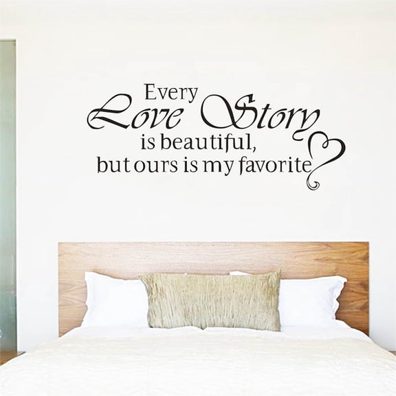 Valentine'S Day English Proverbs Sticker Living Room Bedroom Carved Wall Details Pvc Film Environmentally Pattern Creative