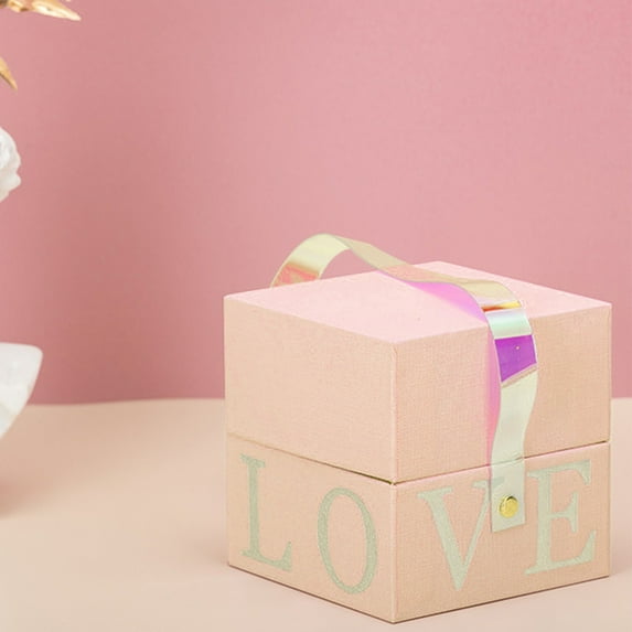 Valentine'S Day Gift Boxes With Lids For Presents, Chocolate Gift Box, Gift Boxes For Presents Small Gift Candy Boxes Valentines Day Gift Box For Girlfriend Love Box Flowers Gift Box,5 X 5 X 5 Inch