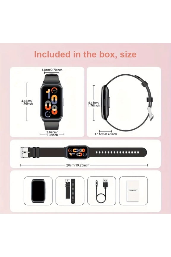 [Valentine'S Day Gifts]Stylish Womens Smart Bracelet Lift To Wake Screen Remote Camera Control Music Control Watch Faces Wireless Call MultiLanguage Compact Fashionable Band The Perfect Gift Choice