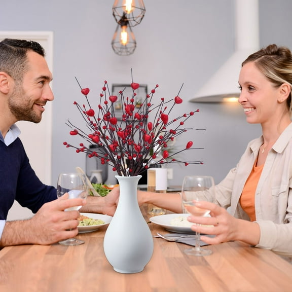 Valentine’S Day Heart Branch Centerpiece – Natural Berry Stems in Elegant Heart Shape, Perfect Gift for Her