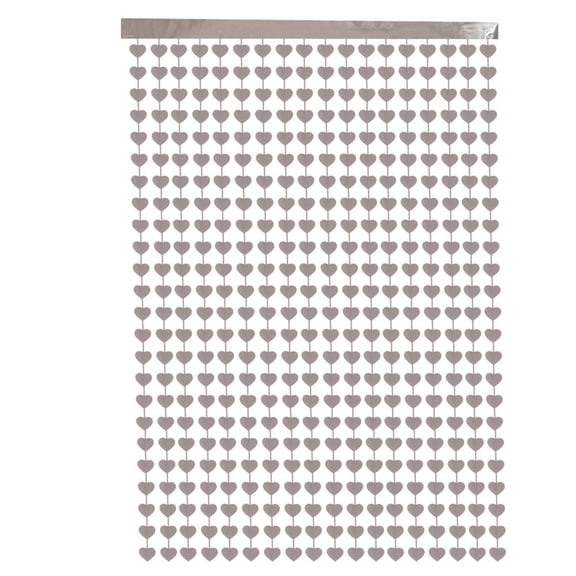 Valentine'S Day Heart Foil Curtain Decorations Birthday Wedding Party Heart Shaped Shimmer Curtain Backdrop Door Window Decor Photography Background Easy Install, 1* Door Curtain