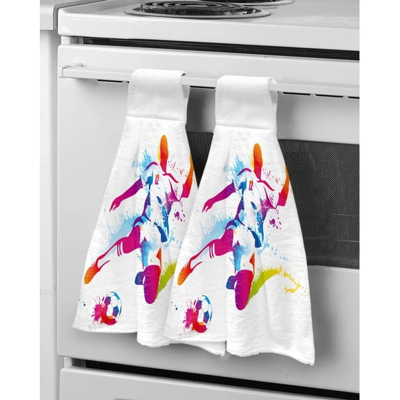 Valentine'S Day Heart Rose Hand Towels Kitchen Bathroom Hanging Cloth Quick Dry Soft Absorbent Microfiber Towels