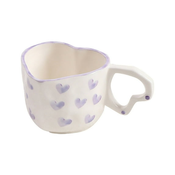 Valentine'S Day Heart Shape Ceramic Cup For Coffee Milk Meaningful Cup For Daily Valentine'S Day Glass&Bottle Valentines Day Decorations