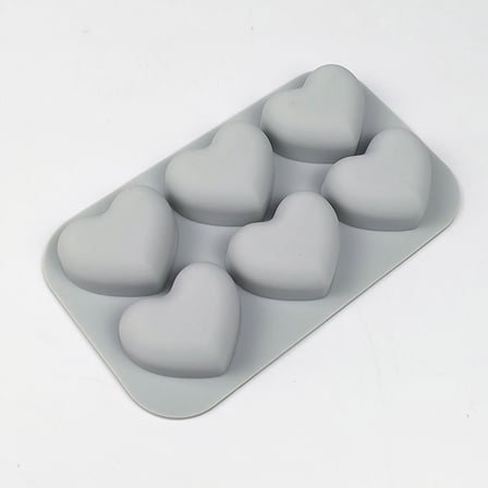 Valentine'S Day Heart Shaped Cake Mold,Valentine'S Day Cake Pan,6-Cavity 3D Heart Cookie Mold,Washable Silicone Cake Candy Chocolate Decorating Tray For Diy Love Gift Baking,Diy Craft Project
