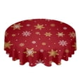 thumbnail image 1 of Christmas Farm Garland Stripes Round Tablecloth Waterproof Wedding Decor Table Cover Christmas Party Decorative Tablecloth, 1 of 7