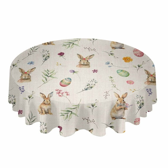 Valentine'S Day Hearts Retro Round Tablecloth Waterproof Wedding Banquet Table Cover Dining Decorative Tablecloth