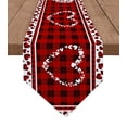 thumbnail image 1 of Valentine'S Day Hearts Texture Plaid Table Runner Wedding Party Dining Table Runner Placemat Home Kitchen Table Decor, 1 of 5