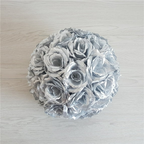 Valentine'S Day Kissing Balls Outdoor Hanging - Valentines Day Decorations - 5 Inch Valentines Rose Flower Realistic Rose Plastic Rose Artificial Flowers For Wedding, Anniversary Gifts For Him/Her