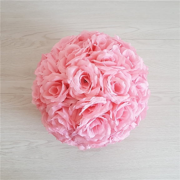 Valentine'S Day Kissing Balls Outdoor Hanging - Valentines Day Decorations - 6 Inch Valentines Rose Flower Realistic Rose Plastic Rose Artificial Flowers For Wedding, Anniversary Gifts For Him/Her